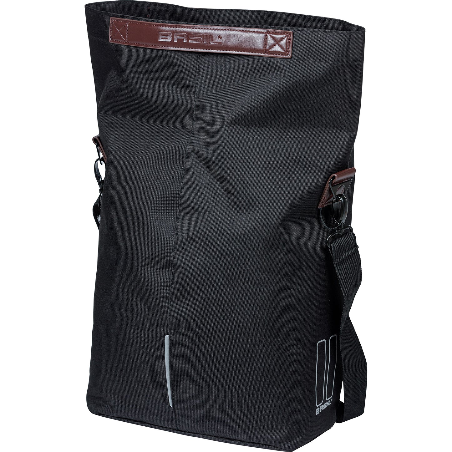 BASIL Tas city shopper zwart | mik hooks | 16l