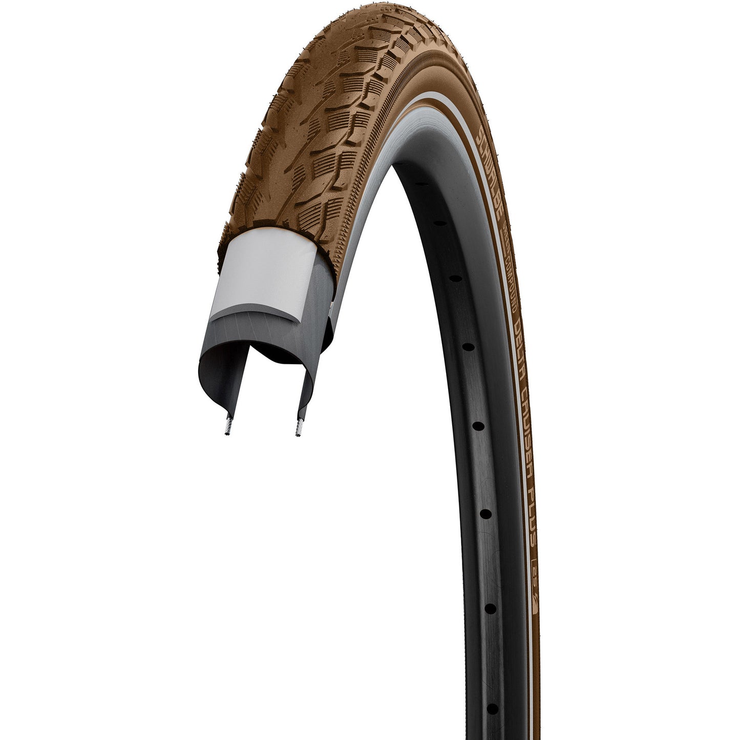 Schwalbe buitenband 28x1 5 8x1 3 8 (37-622) delta cruiser bruin reflex