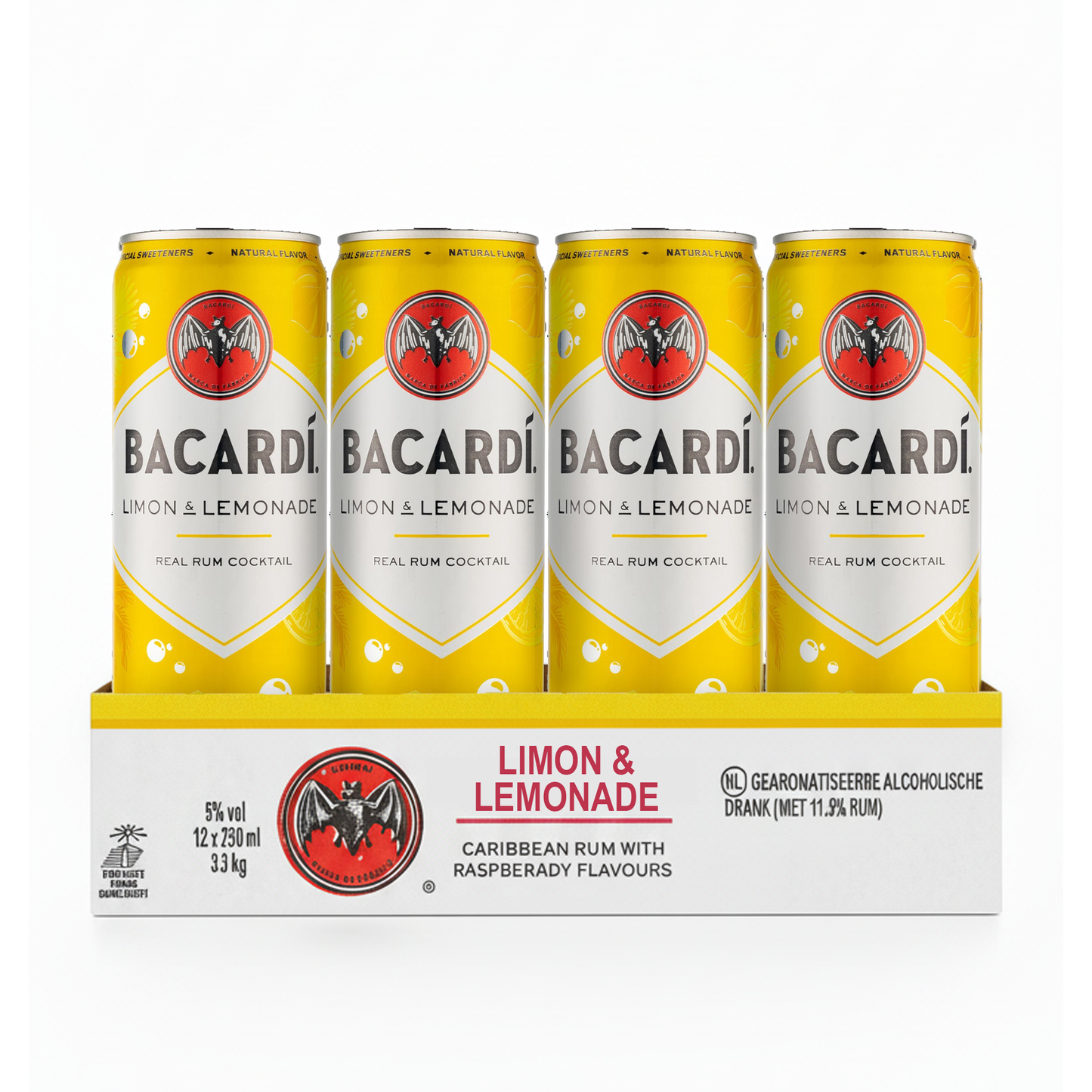 Bacardi limon lemonade blik (12x 25cl)