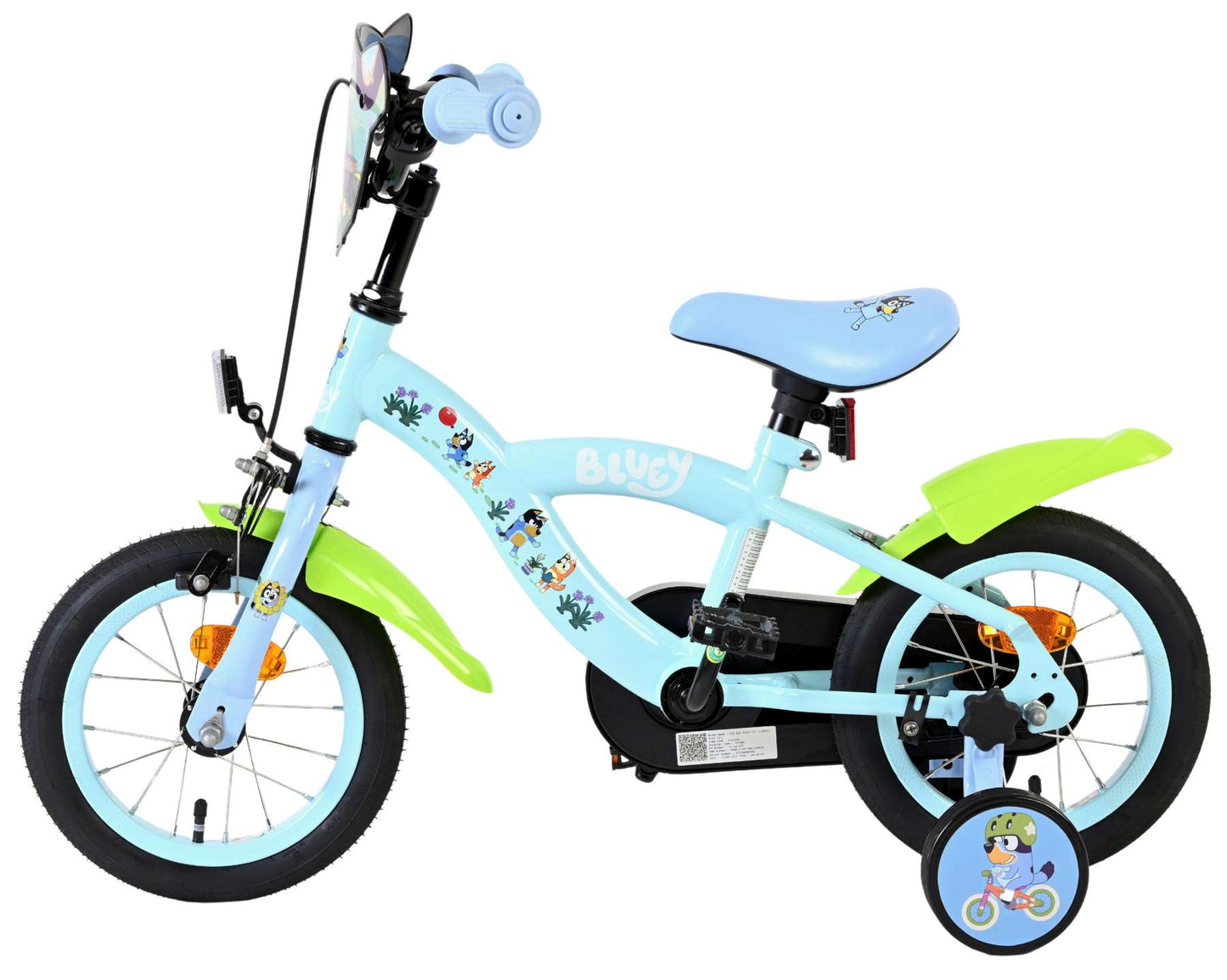 Volare Bluey kinderfiets - uni- 12 inch - blauw