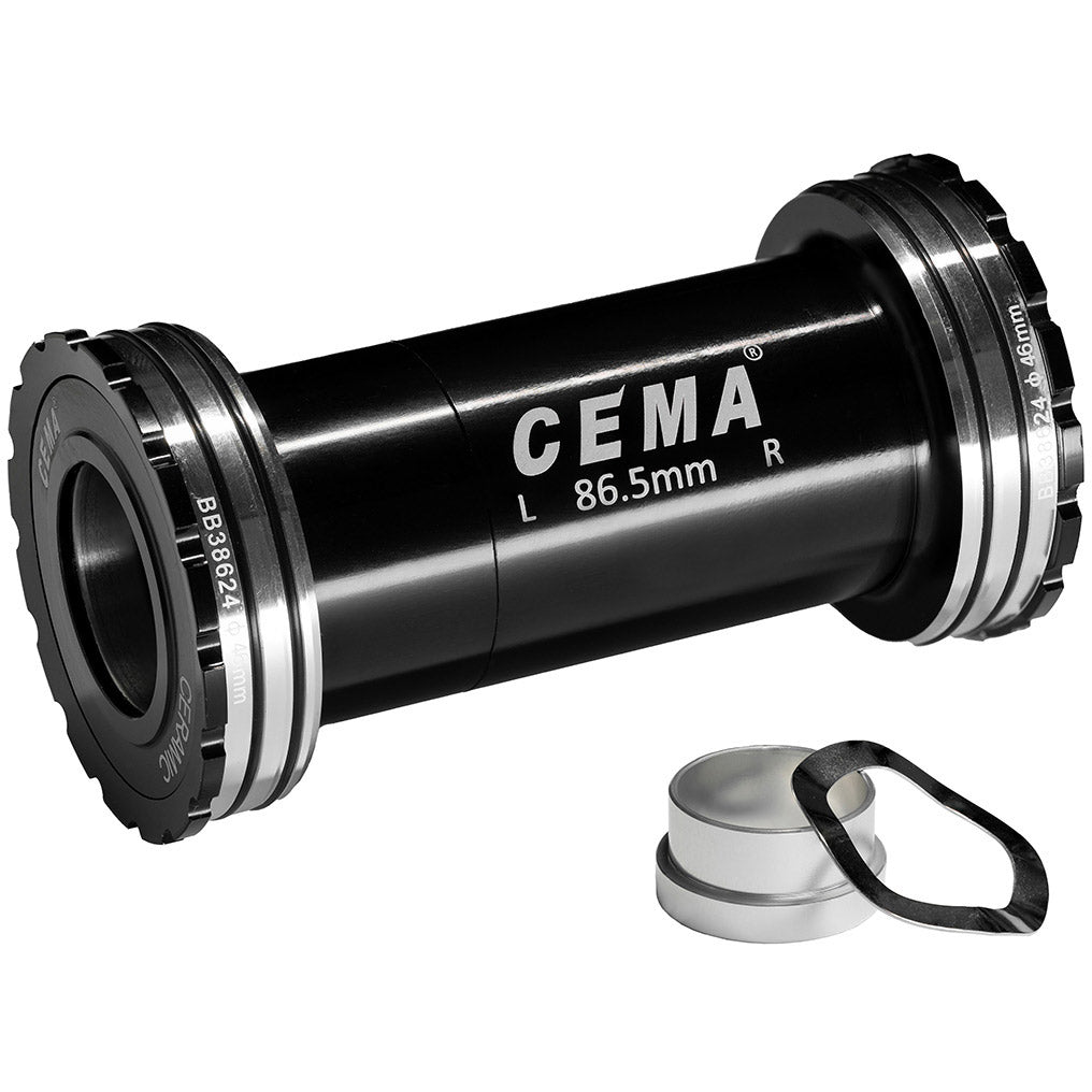 Cema bracketas bb386 sram gxp sg3 coated keramisch zwart