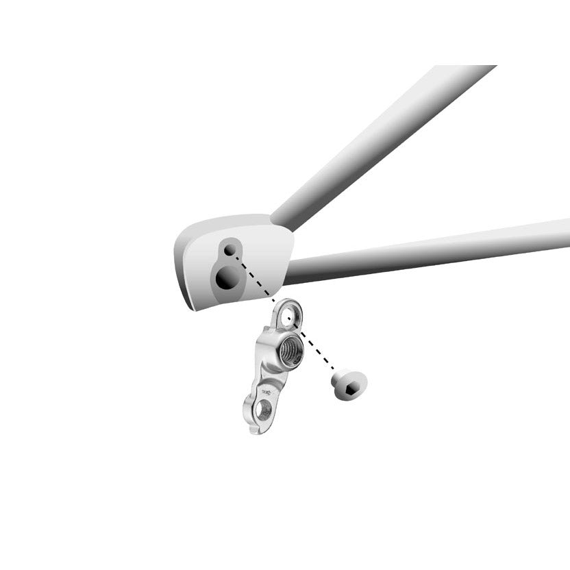 Union derailleurpad GH-087 met schroefset M8x0.75