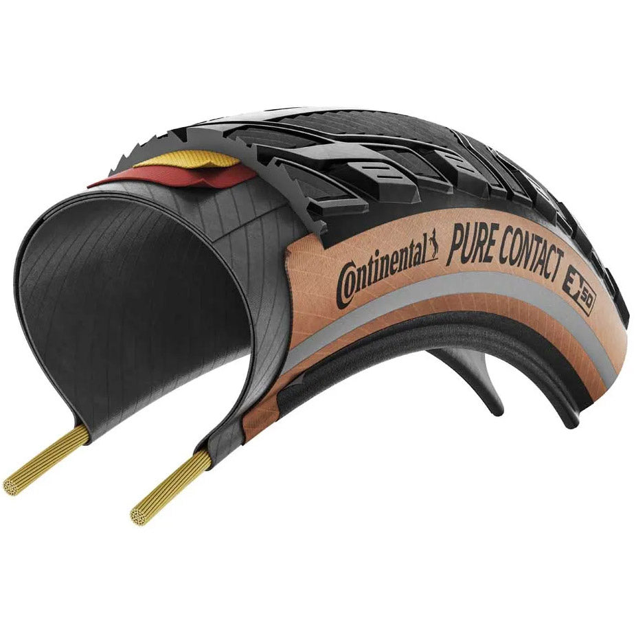 Continental vouwband pure contact 50-584 zwart bruin