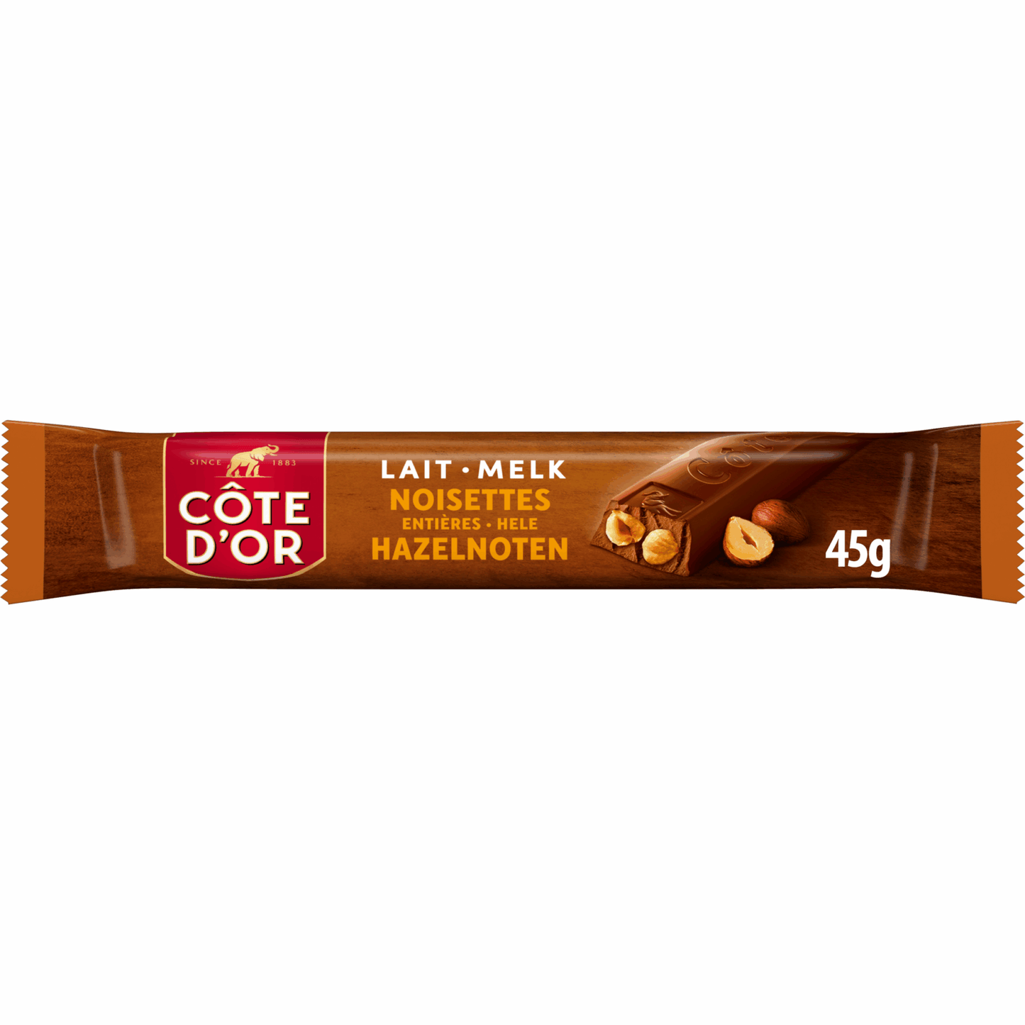 Cote D'or reep melk hazelnoten (32x 45gr)