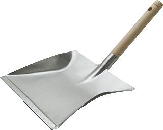 stofblik zwaar met houten steel