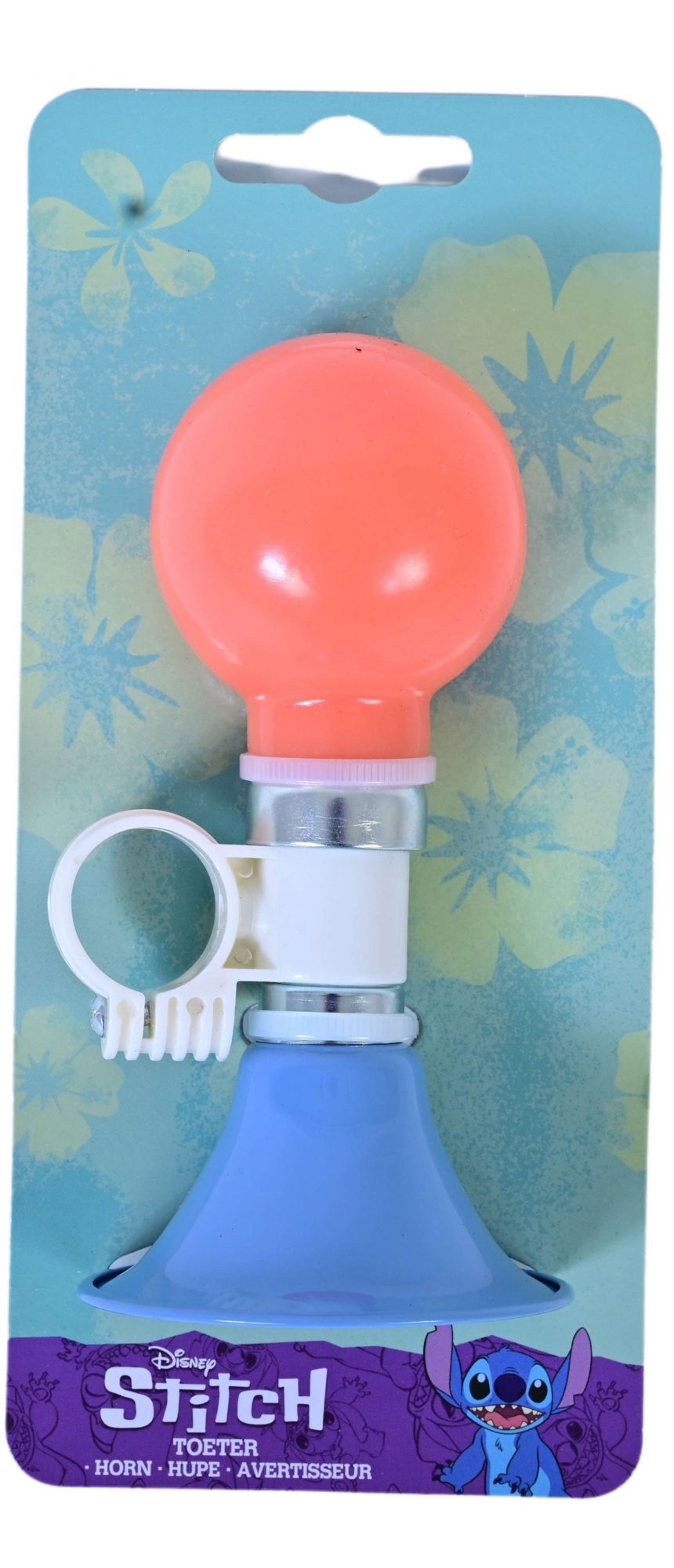 Volare Disney stitch fietstoeter - koraal blauw oranje