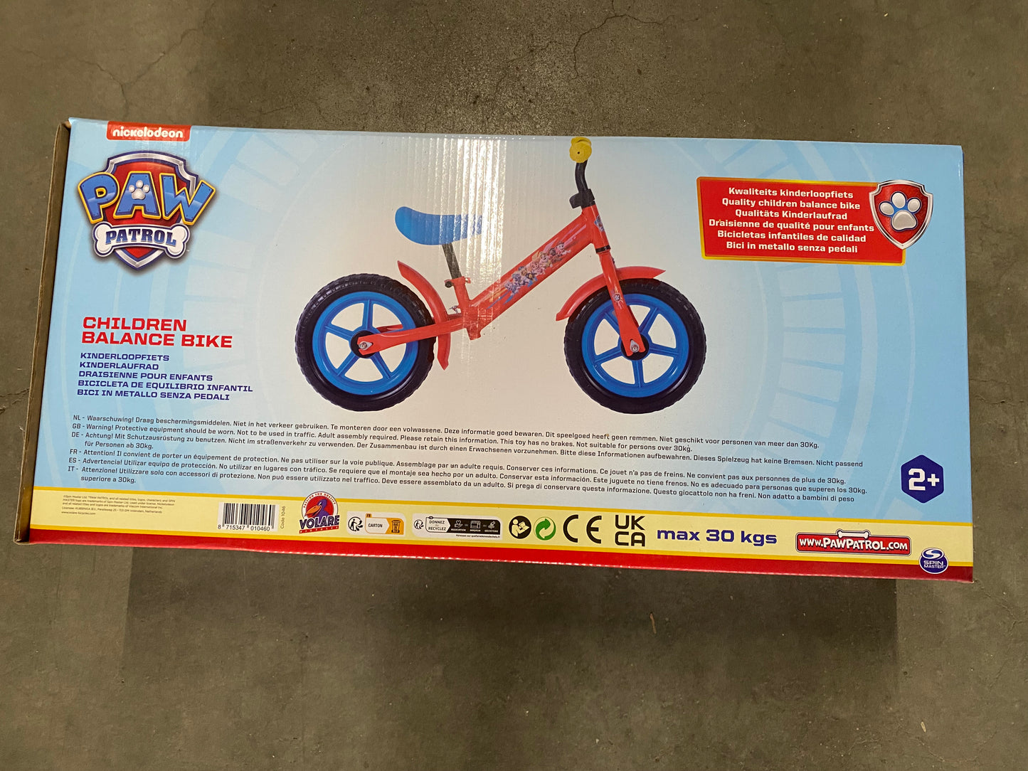 Volare Paw patrol loopfiets metaal