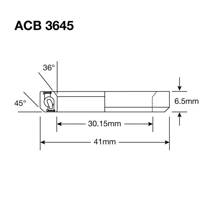 ENDURO BEARINGS Acb 3645 cc ss - 440c stainless (angular contact) - 30,2x41x6,5 (36x45°)