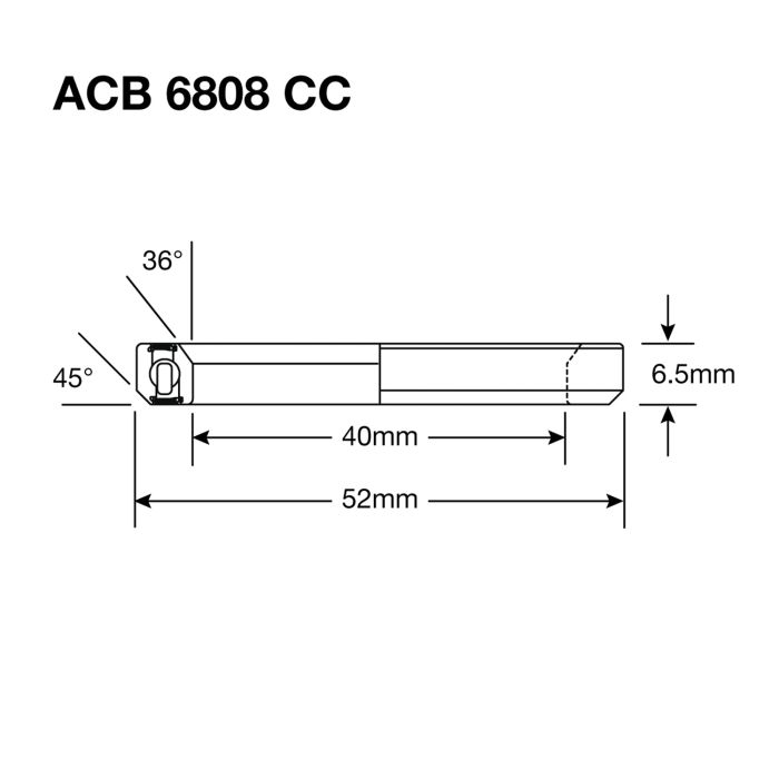 ENDURO BEARINGS Acb 6808 cc bo - abec 5 - black oxide (angular contact) - 40x52x6,5 (36x45°)