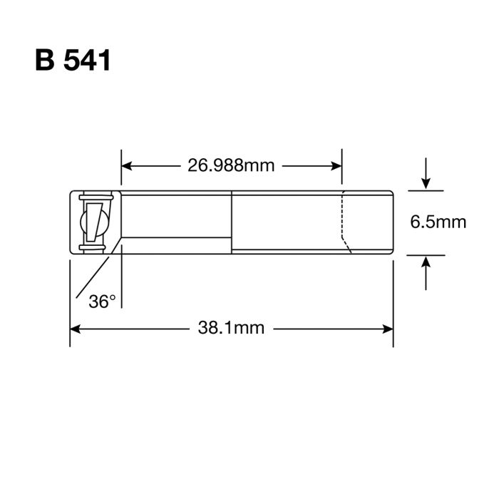 ENDURO BEARINGS B 541 ss - 440c stainless (angular contact) - 1 1 16''x1,5''x9 32''