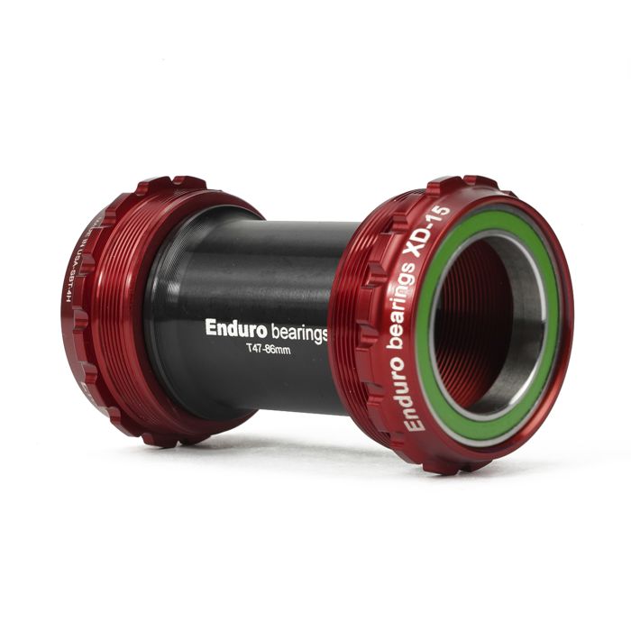 ENDURO BEARINGS T47 bottom bracket to 30mm - a c ss - red