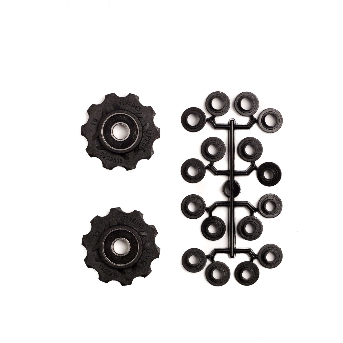 derailleurwieltjes 10 tanden 8S zwart 2 stuks