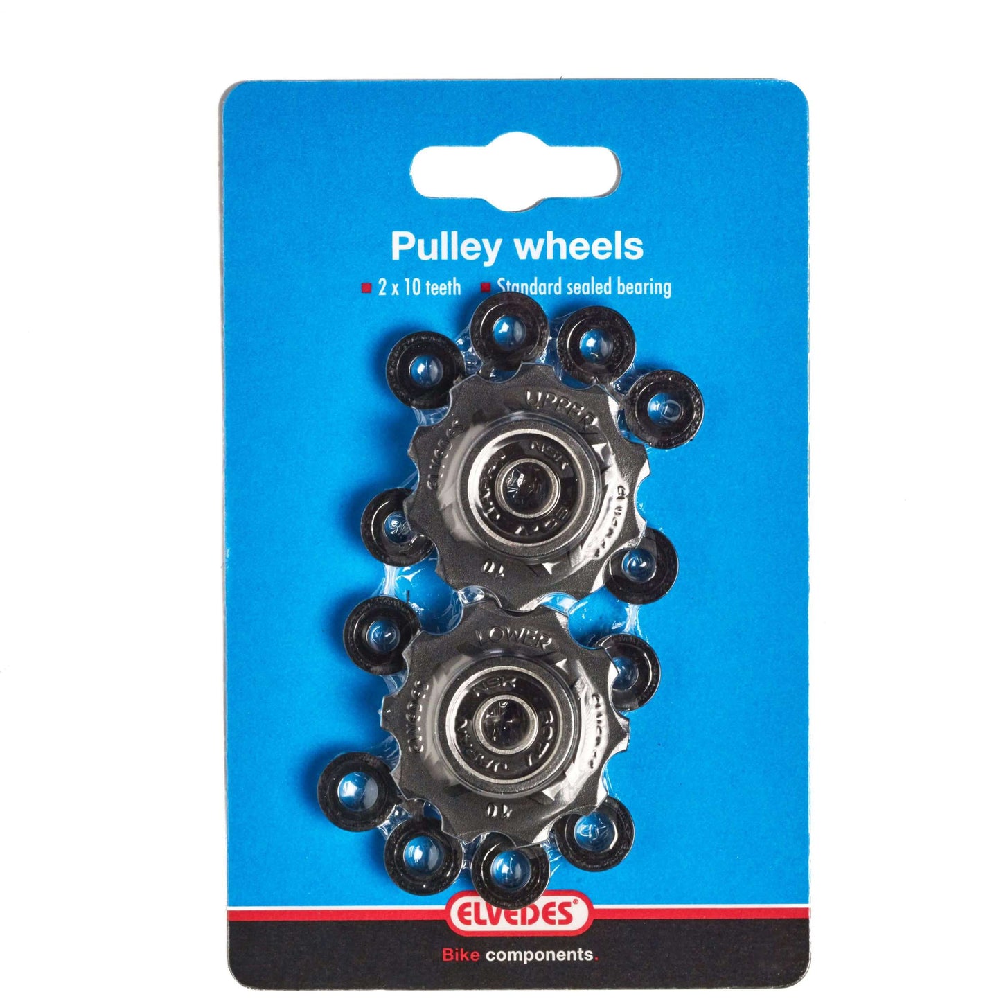 derailleurwieltjes 10 tanden 8S zwart 2 stuks