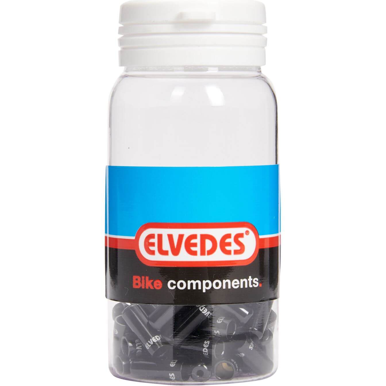 Elvedes Pot kabelhoedjes zwart 4,2mm | aluminium | 50 stuks