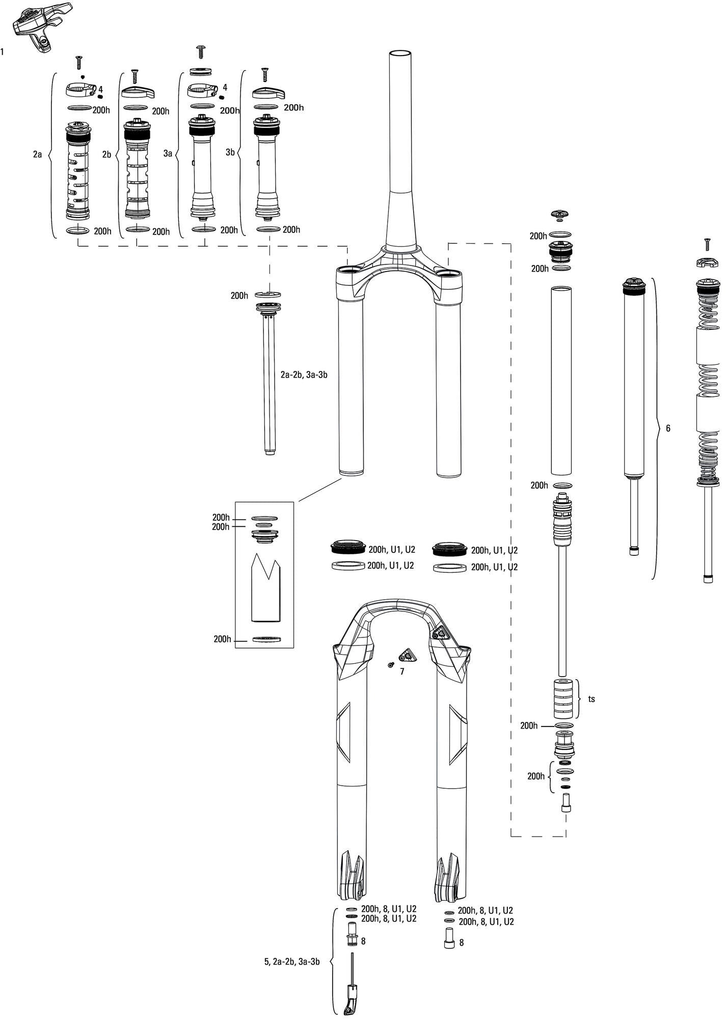 ROCKSHOX federgabel recon silver rl susp.fork rs recon sil.rl 10mm black