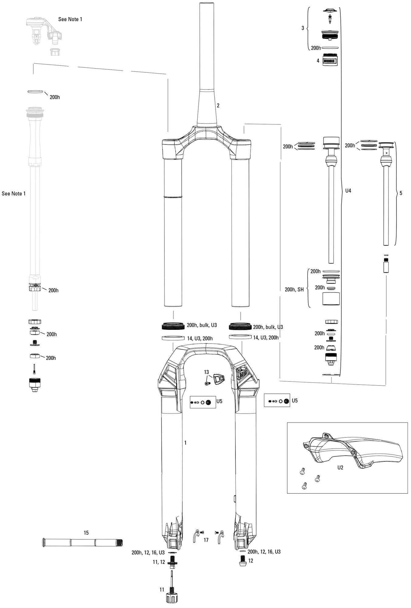ROCKSHOX federgabel lyrik ultimate flight attendant susp.fork rs lyrik ult. fa 27,5 29 160mm bl.