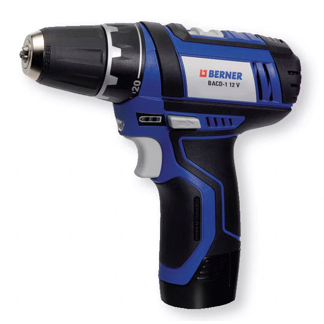 Berner schroefboormachine 12v 2.0ah in koffer