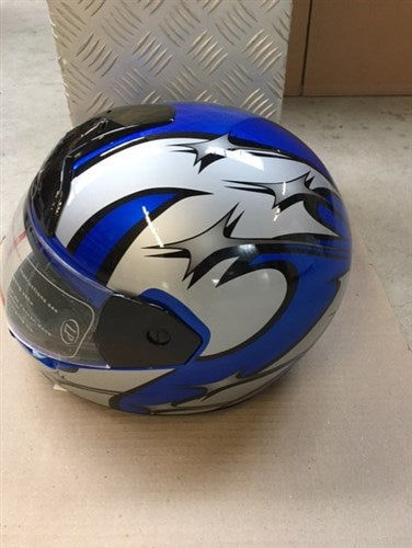 LP Integraalhelm xl 61cm race blauw zilver