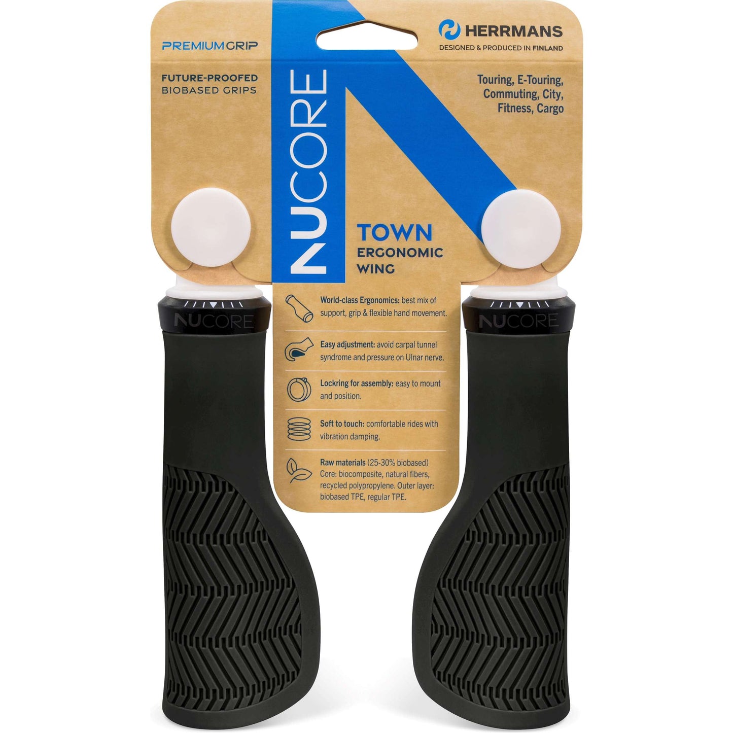 HERRMANS handvatset nucore town wave 130 130mm zwart