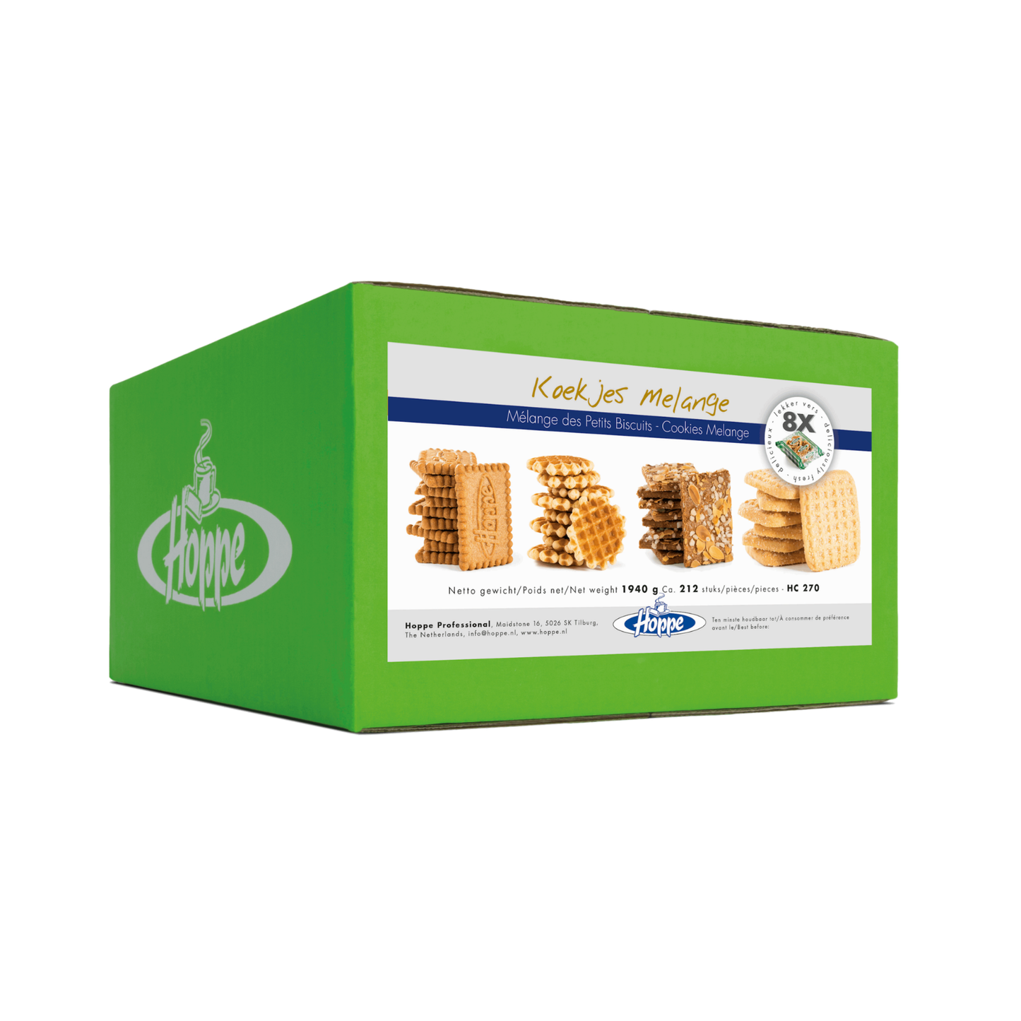 Hoppe koffiekoekjes melange (ca. 178 koekjes)