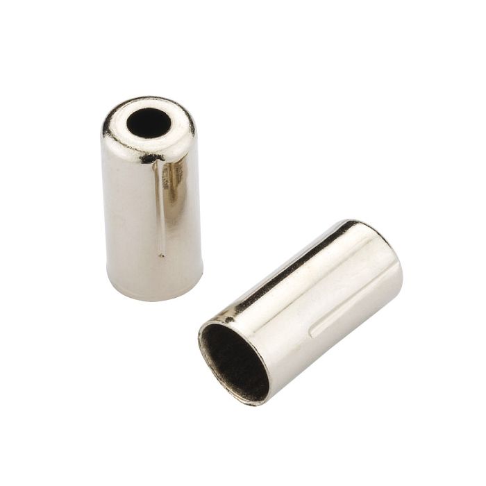 JAGWIRE End caps open - 5mm brake (crimp) - brass (1000pcs) - chrome