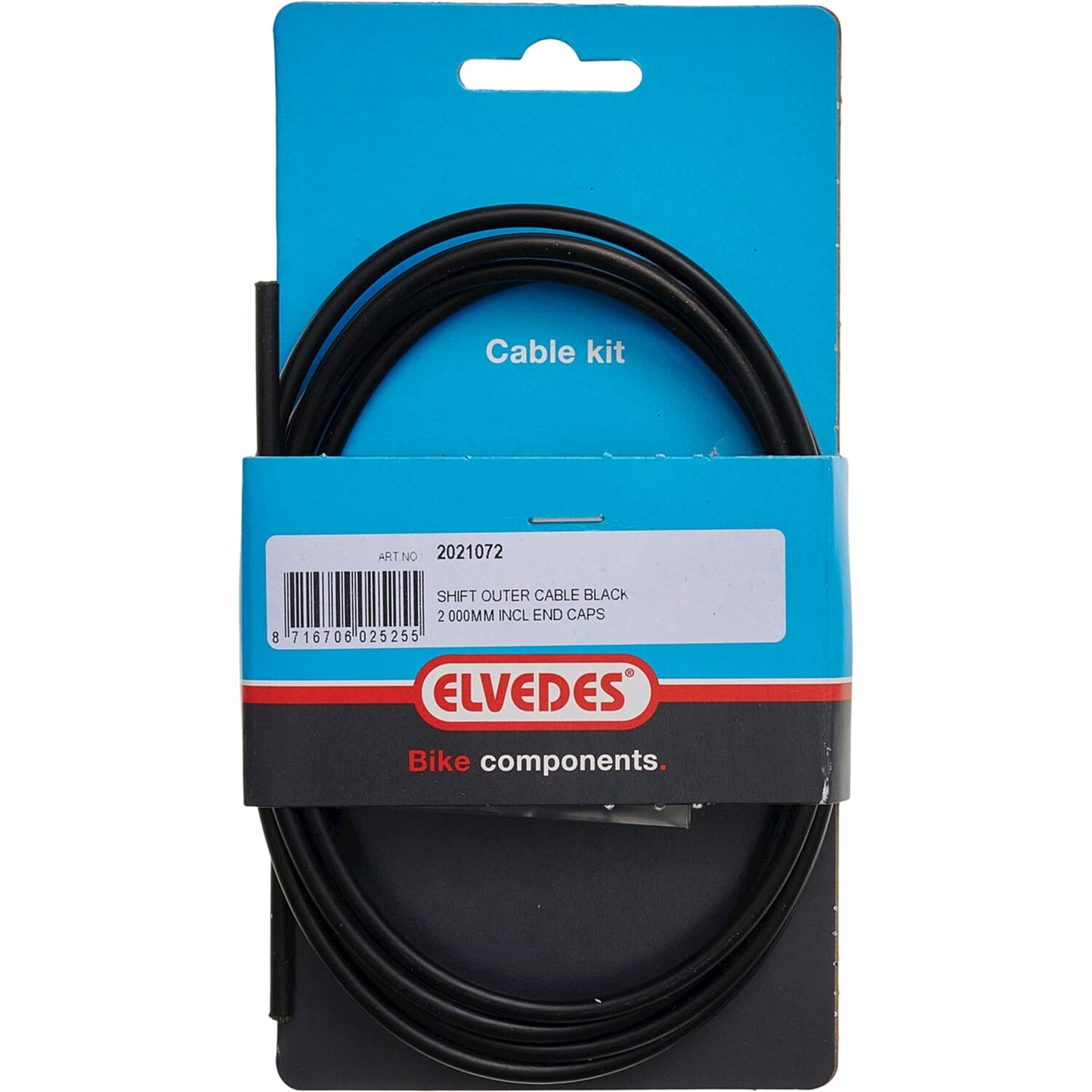 Elvedes Cable Systems BV Elvedes schakel buitenk 5mm 2m zwart +2 ferrules 2021072