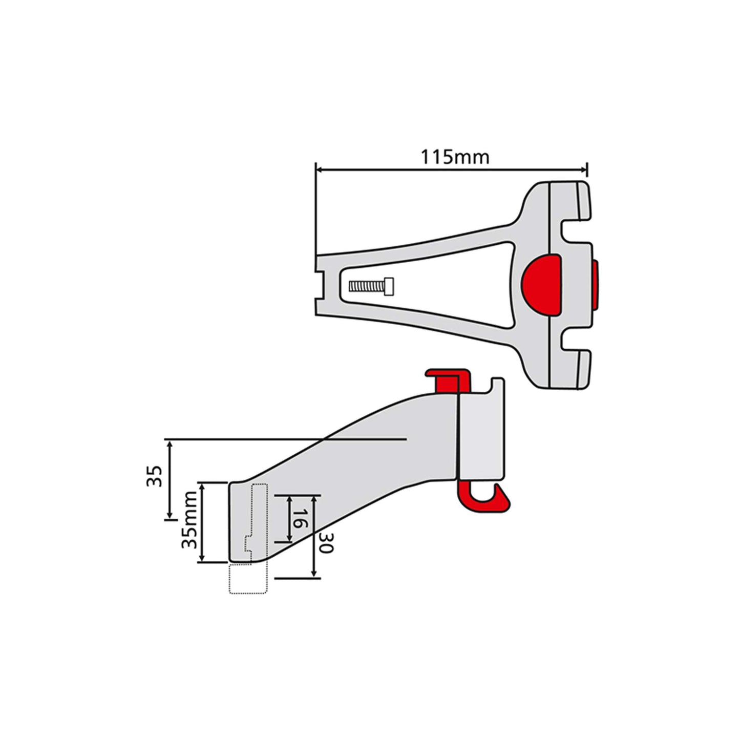 Klickfix balhoofd adapter tbv ahead adapter 1-1 8 - 414132