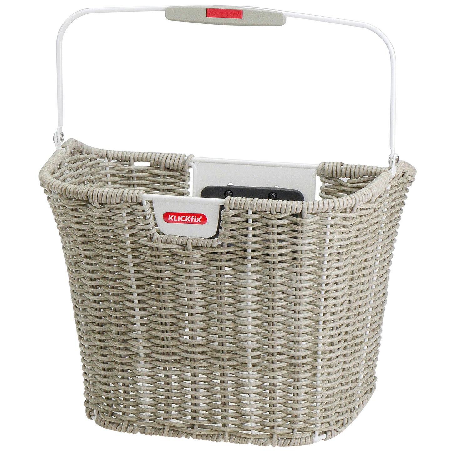 Klickfix Rixen kaul fietsmand structura retro licht grijs - 413283
