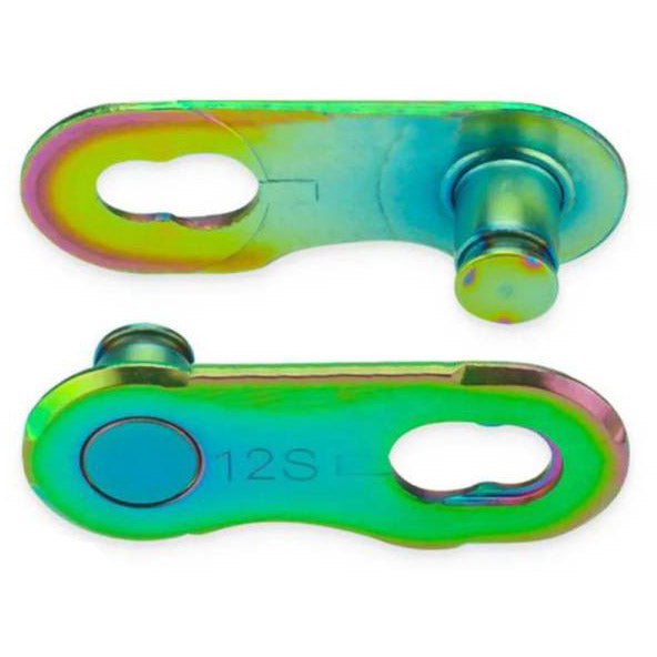 KMC verschlussglied connector flatnr aurora green 2pcs card