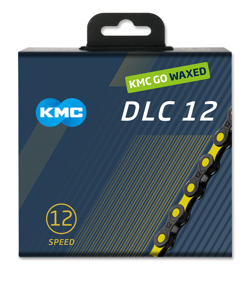 KMC ketting dlc12 black yellow 126s waxed