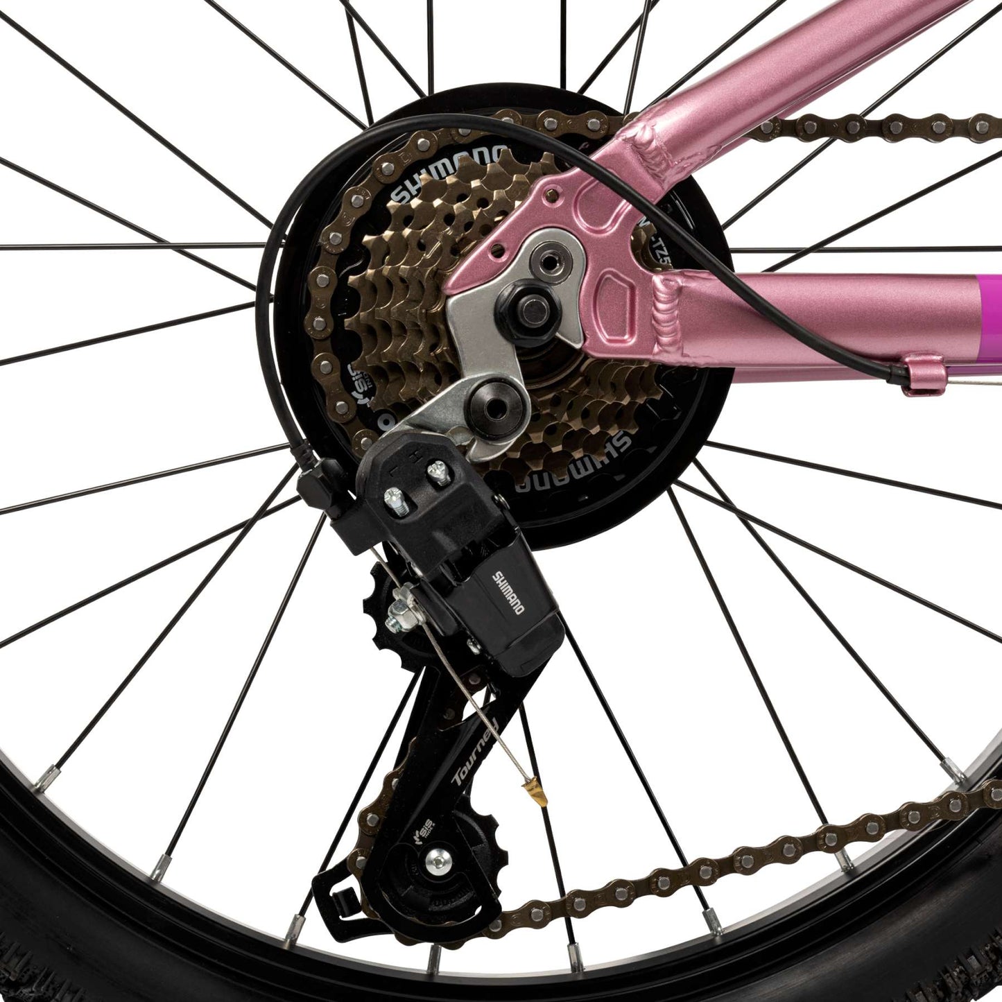 Huffy Literide kinderfiets - meisjes - 20 inch - paars roze - twee handremmen