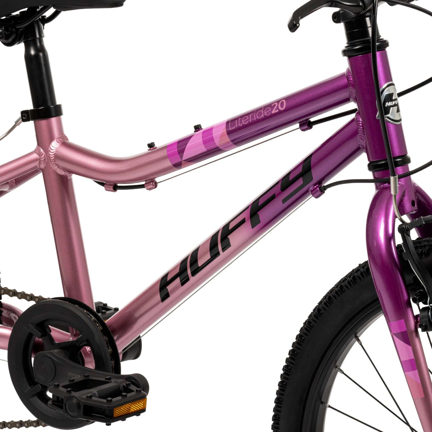 Huffy Literide kinderfiets - meisjes - 20 inch - paars roze - twee handremmen