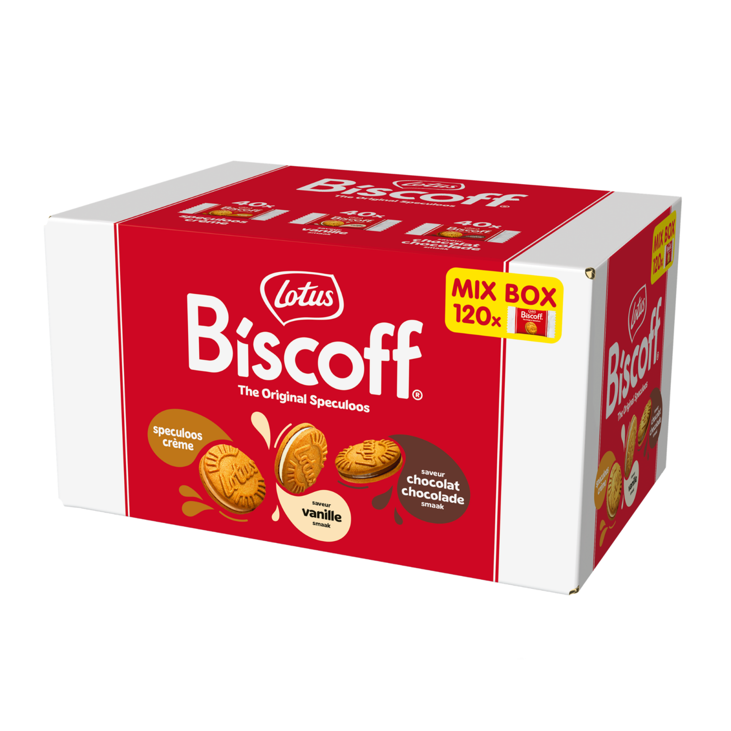 Lotus Biscoff sandwich cookie mixdoos (120 stuks)