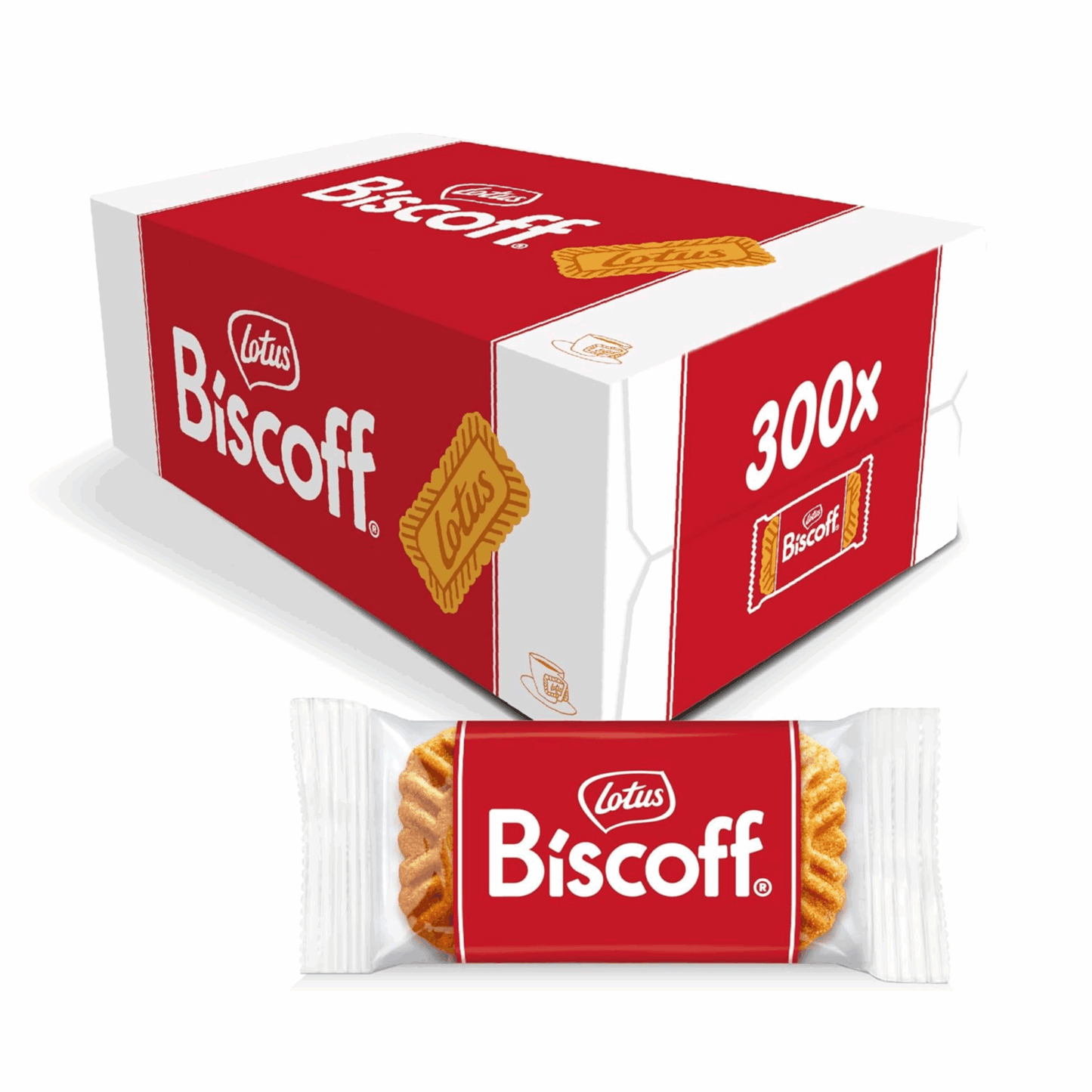 Lotus Biscoff speculoos per stuk verpakt (300 stuks)