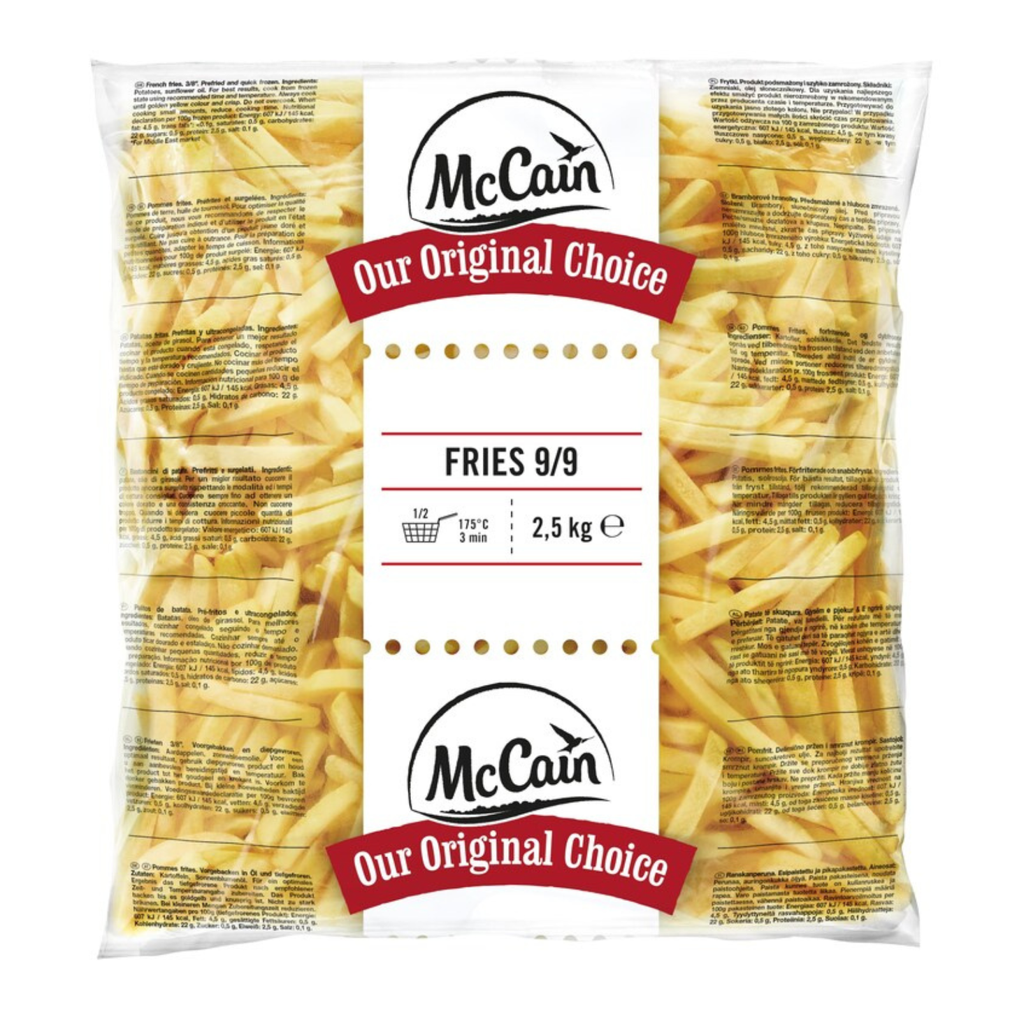 McCain friet original 9 mm (5x 2.5 kg)