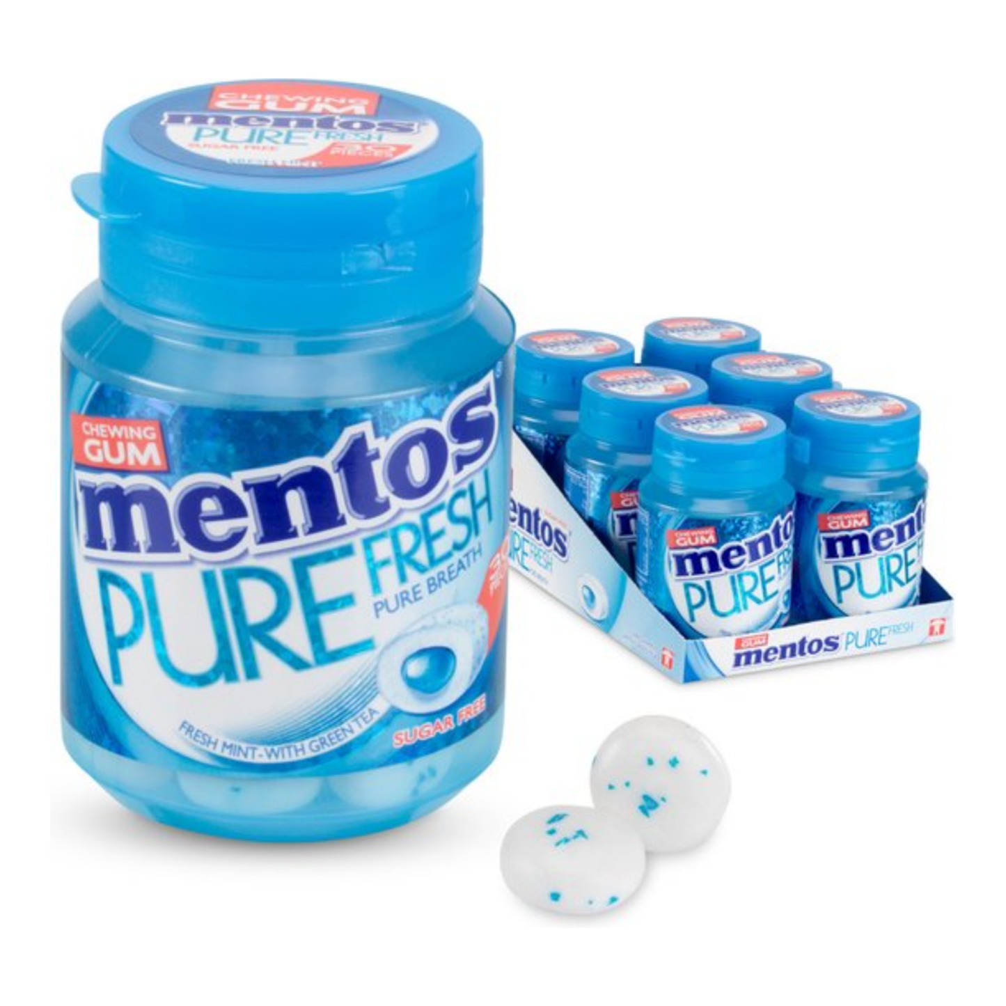 Mentos kauwgum purefresh bottle (6x 30 stuks)