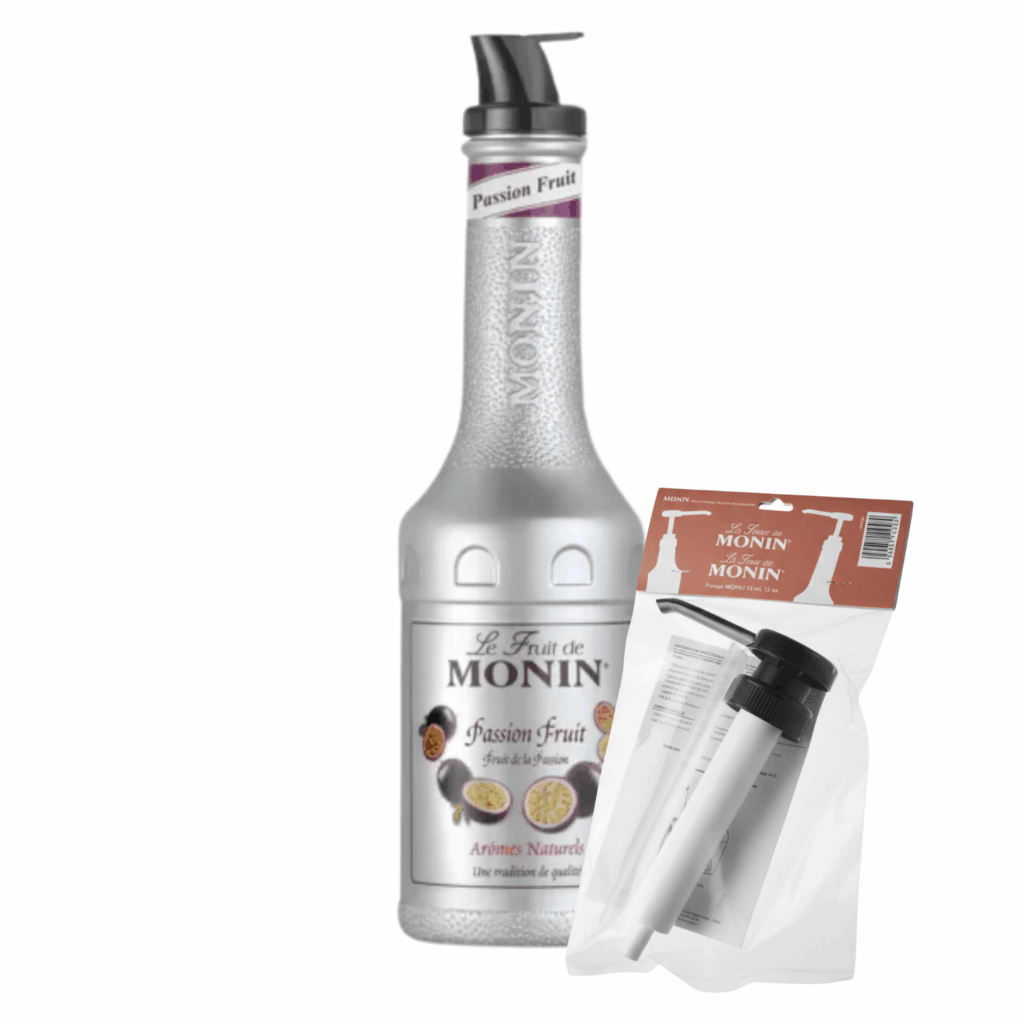 Monin puree passion fruit + pompje (combi)