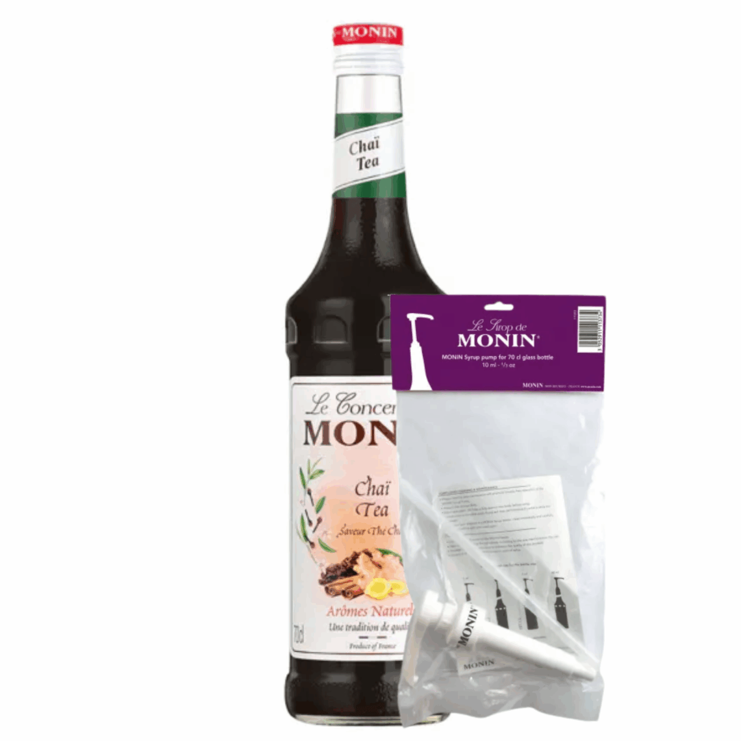 Monin siroop chai tea (70 cl) + pompje (10ml)