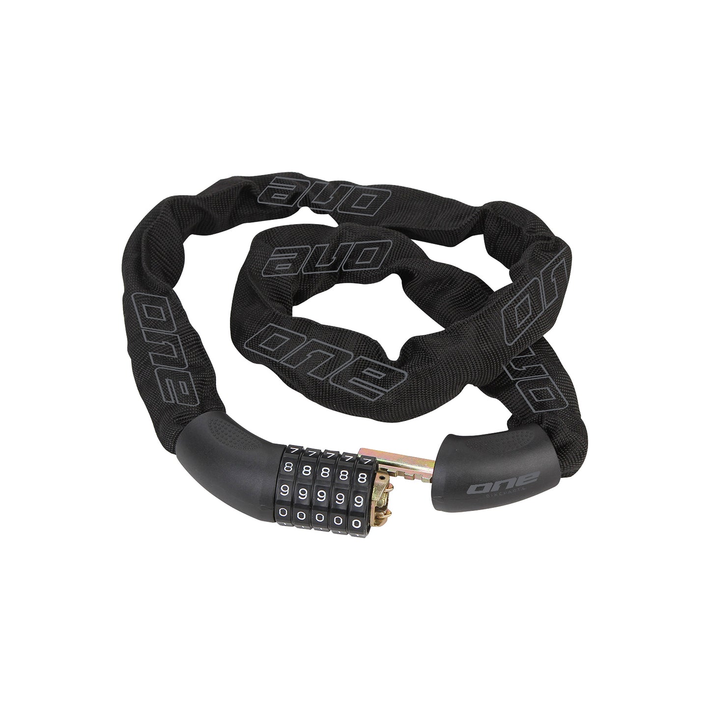 ONE kettingcijferslot 6.90 6mm 90cm black grey