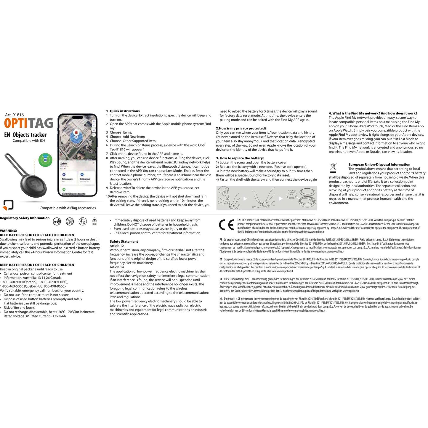 Optiline tag object locator