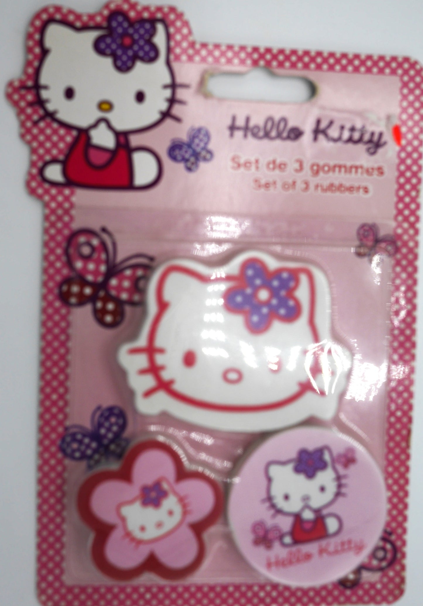 Van Der Doelen Hello kitty gummen op blister, 3 stuks