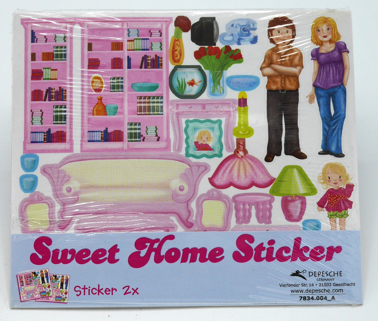 Van Der Doelen Topmodel - 2 vellen sweet home stickers 7834