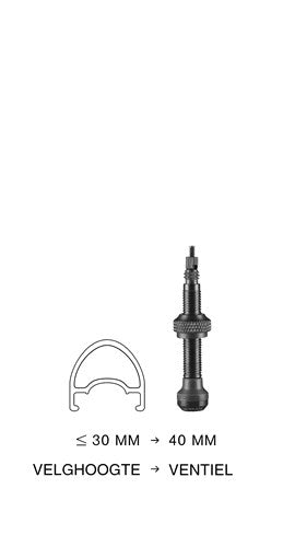 SCHWALBE Ventiel sc tubeless 40mm sv zw set a 2