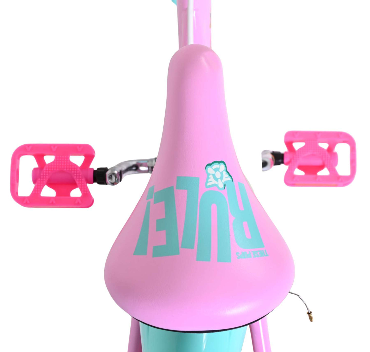 Paw Patrol kinderfiets - meisjes - 14 inch - roze - twee handremmen