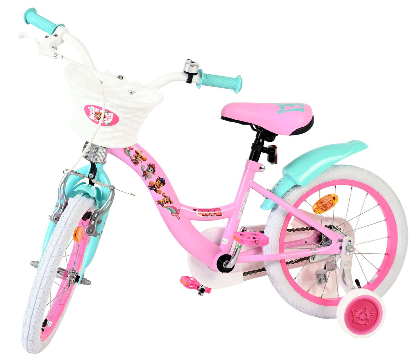 Volare Paw patrol kinderfiets - meisjes - 16 inch - roze