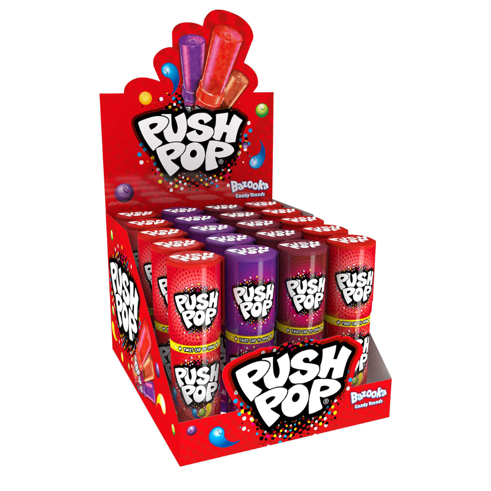 Bazooka Push pop 4 smaken (20 stuks)