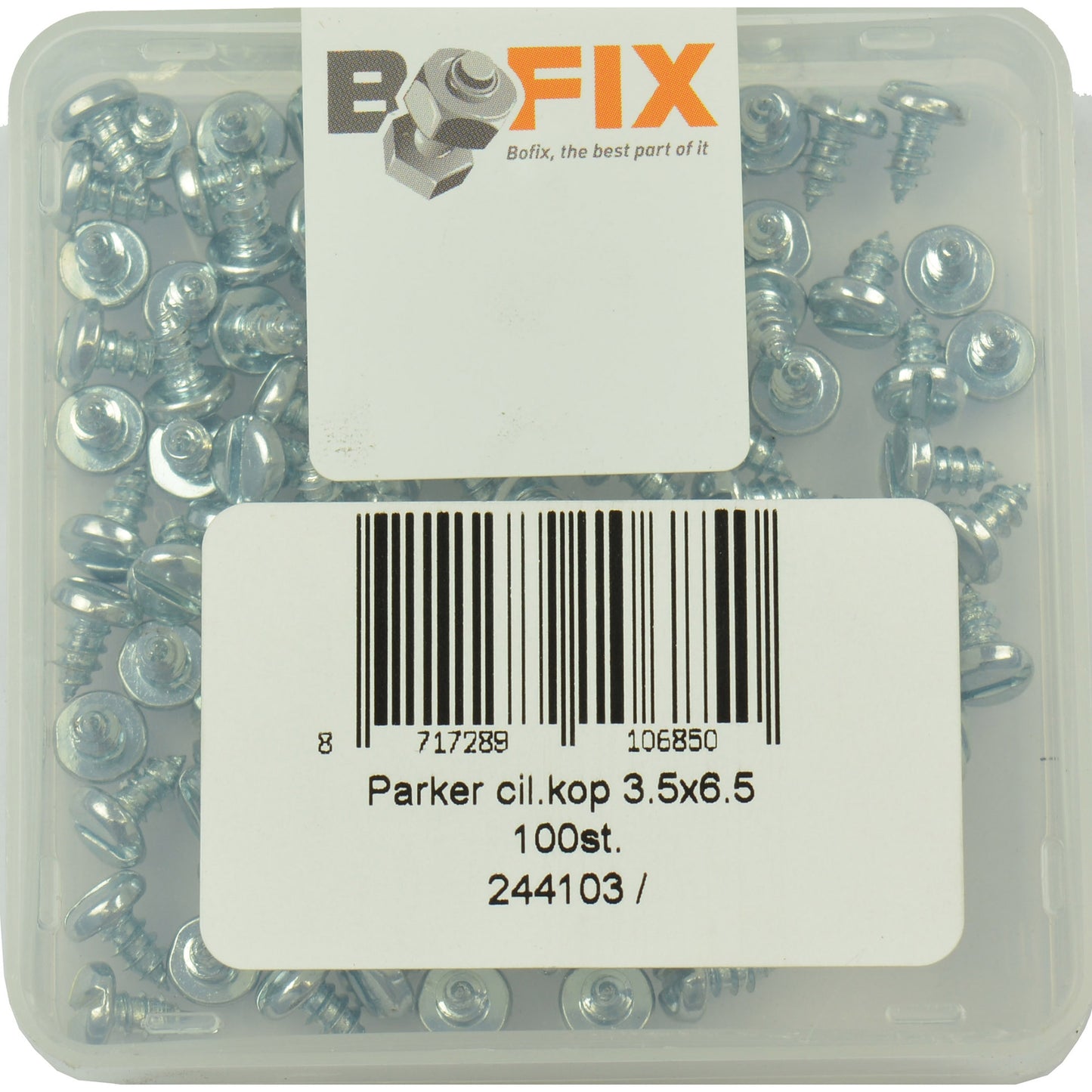Bofix parker met cilinderkop 3.5-6.5 (100st)