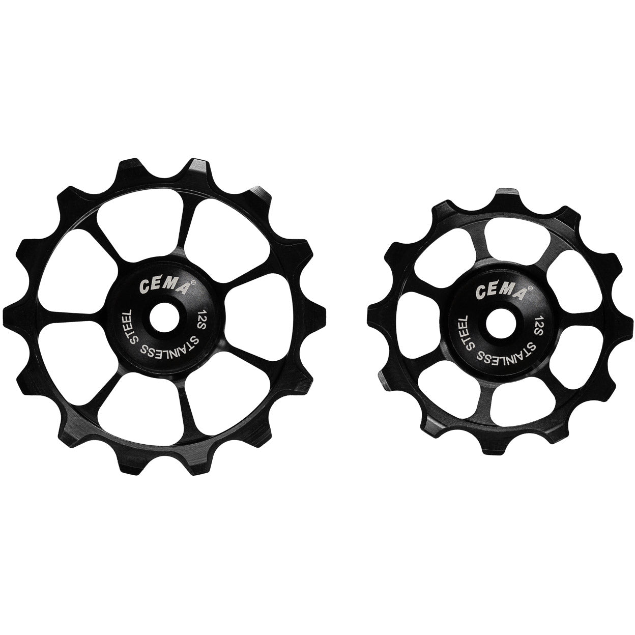 CEMA derailleurwieltjes rvs sram axs +xplr 12v zwart