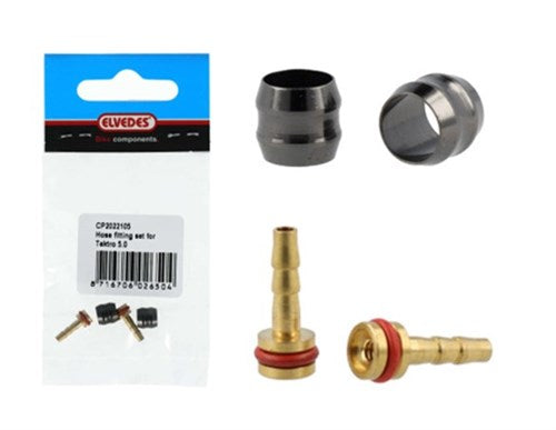 Elvedes Hydro klemring olijf + insert tektro 5.0mm set a 2