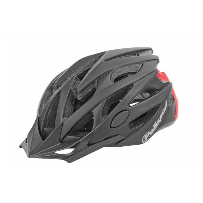 Polisport twig fietshelm l 58-61cm zwart mat rood
